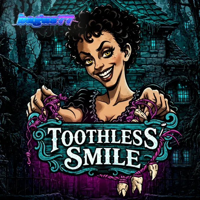 Tampilan visual slot Toothless Smile dengan tema horor dokter gigi yang unik.